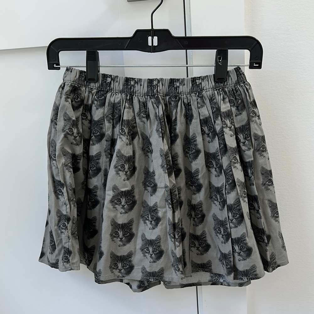 GAP Black and Gray Mini Bubble Skirt